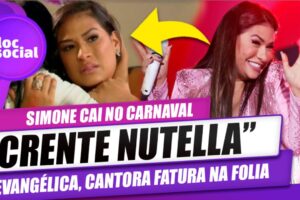 "CRENTE NUTELLA" • Simone Mendes é chamada de 'crente da hipocrisia' ao cair na folia do carnaval