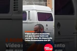 VÍDEO mostra momento em que kombi bate em carro de luxo do deputado Celso Russomano da Record tv e i