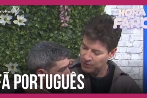 Rodrigo Faro se veste de Seu Eustáquio e faz surpresa para fã português