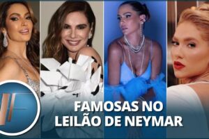 Leilão de Neymar: time de celebridades desfilam pelo tapete vermelho