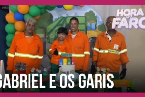 Menino de 5 anos faz sucesso com sua admiração por garis